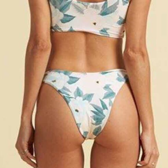 BILLABONG Sandy Babe Hike Super Skimpy Coverage Maui Nix Bikini Bottom M/10 Nwt - Picture 3 of 7